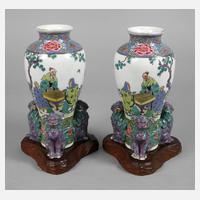 Paar Vasen Famille Rose111