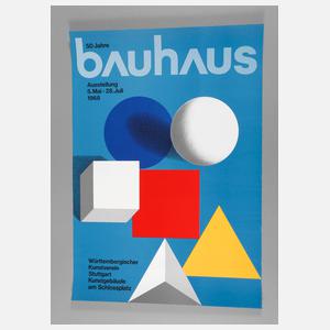 Ausstellungsplakat 50 Jahre Bauhaus