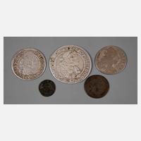 Fünf Kleinmünzen RDR111