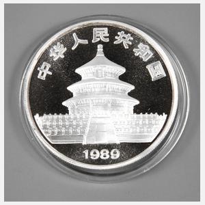 Silbermünze China 1989