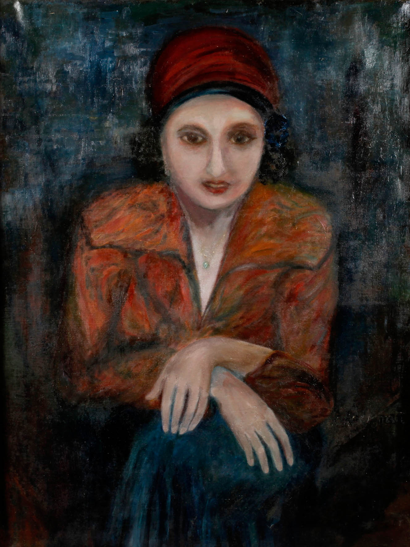 Portrait Dame mit Hut