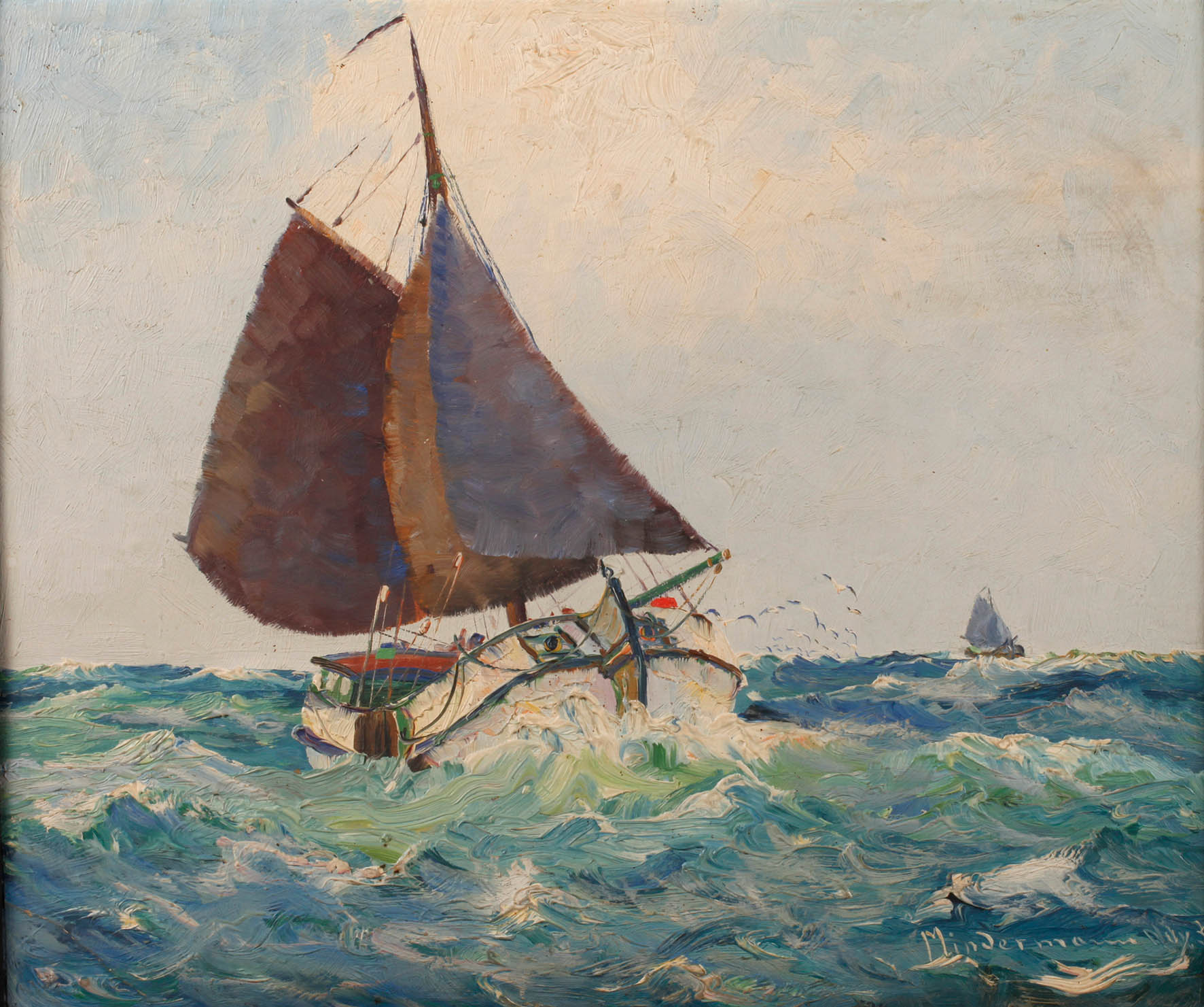 Heinz Mindermann, Segelschiffe auf hoher See