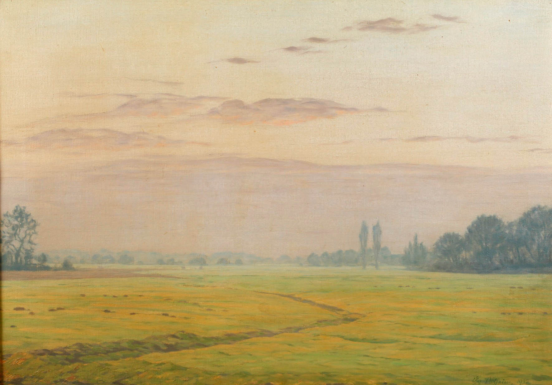 Georg Altheim, Landschaft im Morgengrauen
