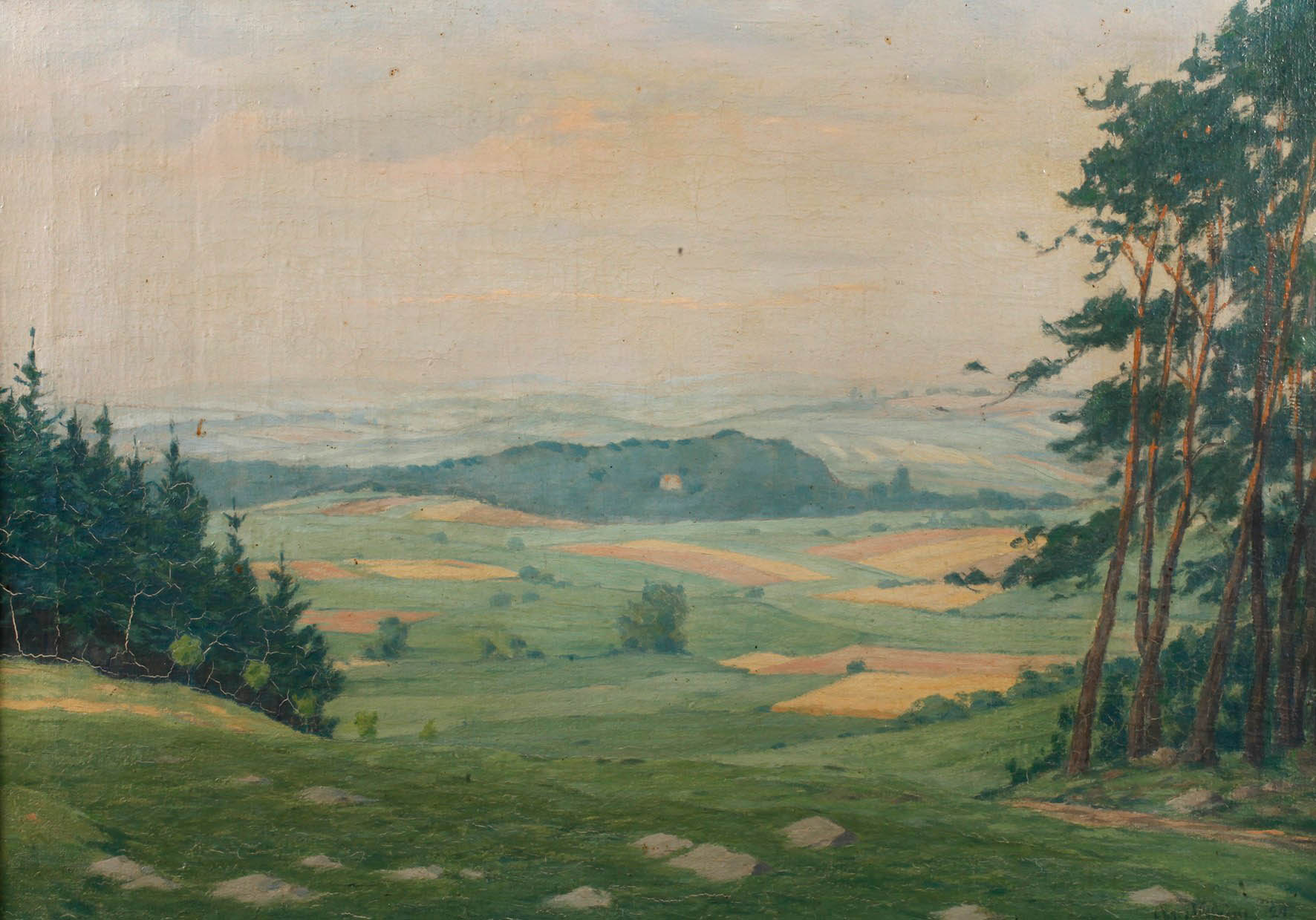 Georg Altheim, ”Oberhess. Landschaft bei Lauterbach”