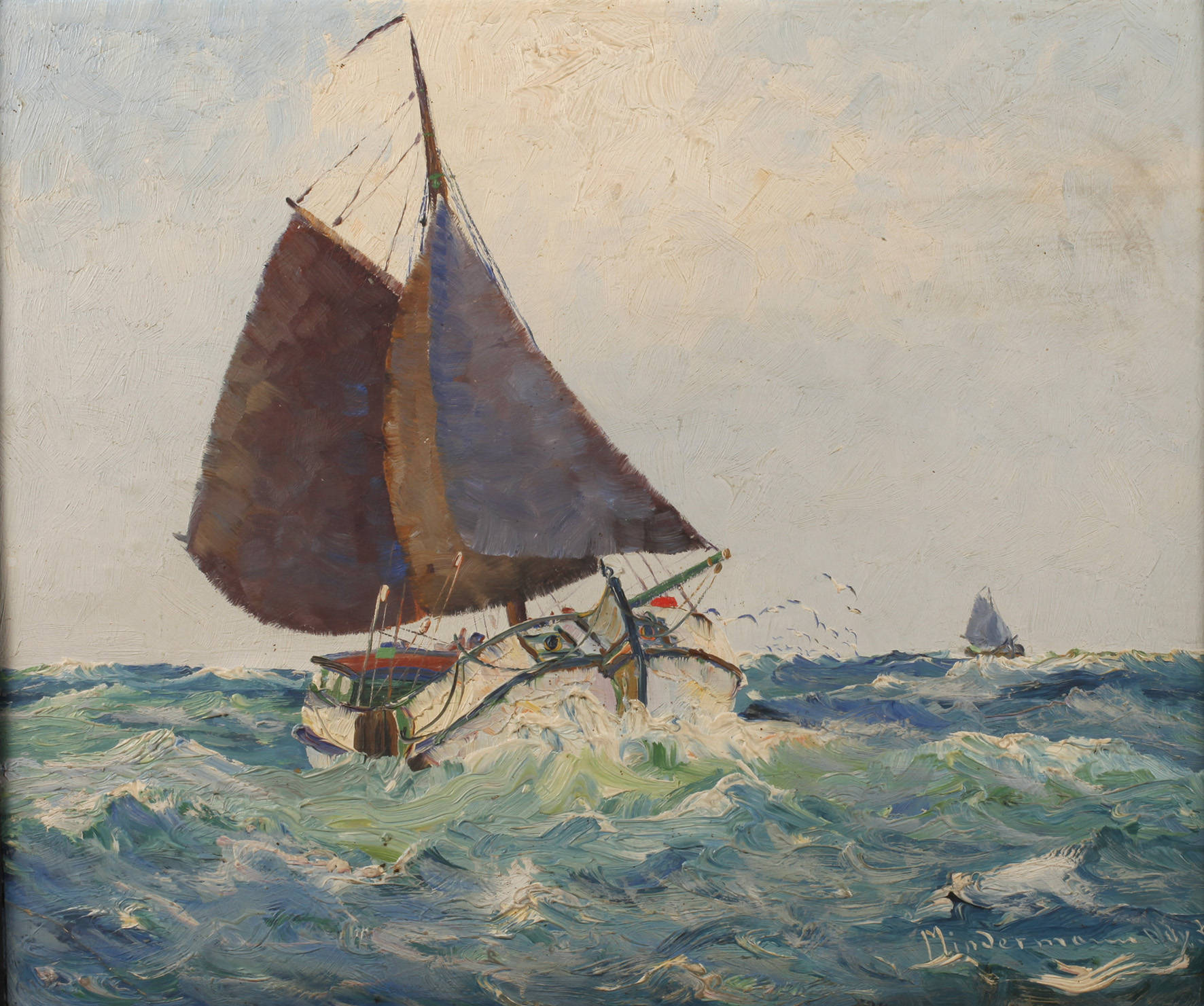 Heinz Mindermann, Segelschiffe auf hoher See