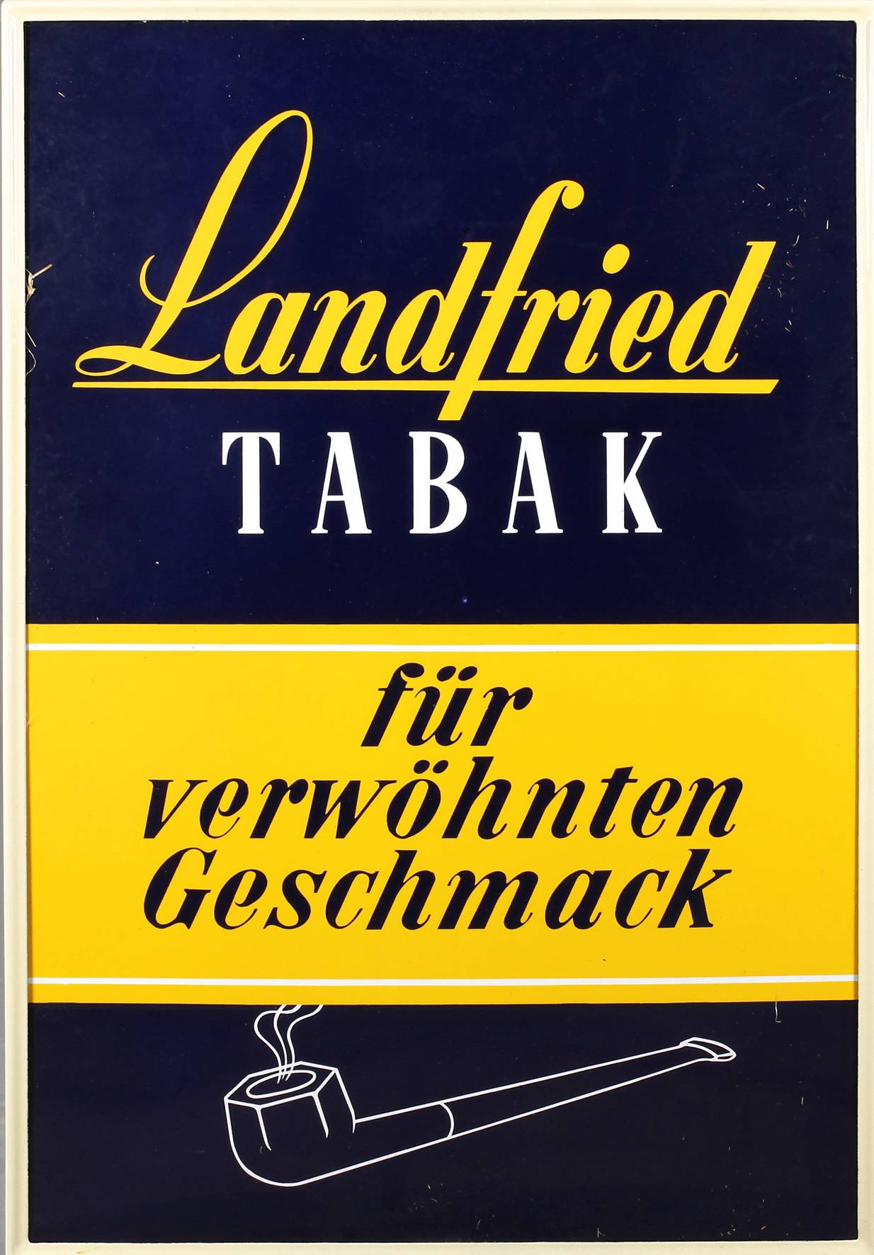 Emailschild Landfried-Tabak