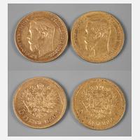 Zwei Goldmünzen Russland111