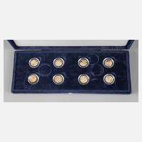 Acht Sammelmünzen Gold111