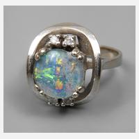 Damenring mit Opal und Diamanten111