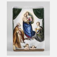 Porzellanbildplatte ”Sixtinische Madonna”111