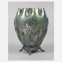 Loetz Wwe. Vase mit Metallmontierung111