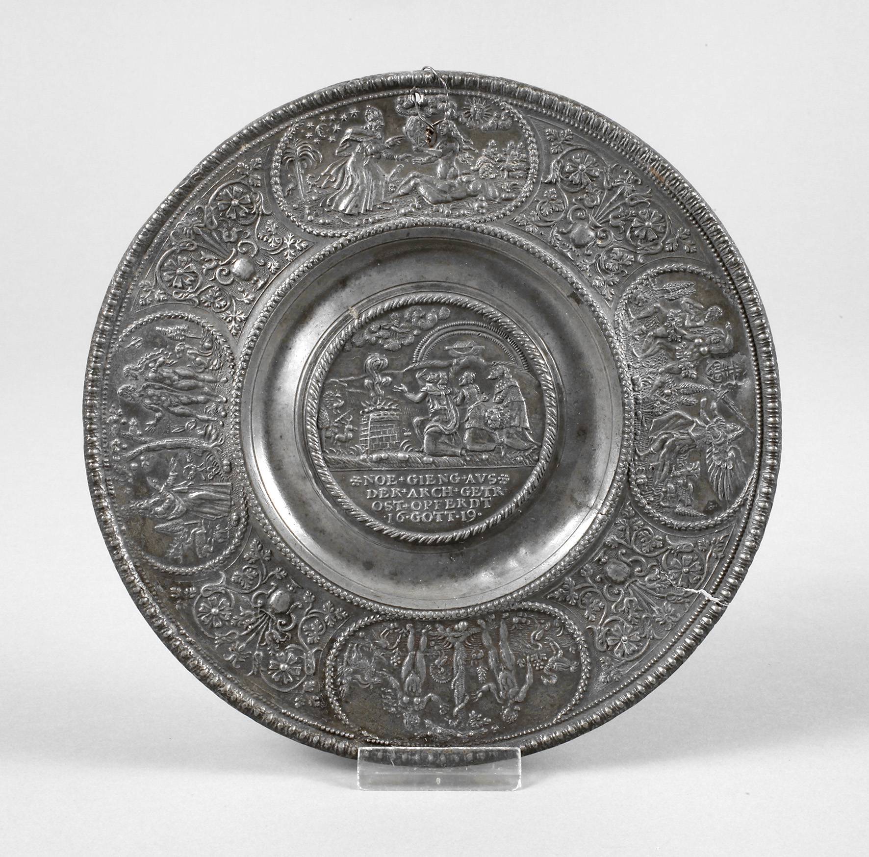 Nürnberger Zinn Reliefteller 1619