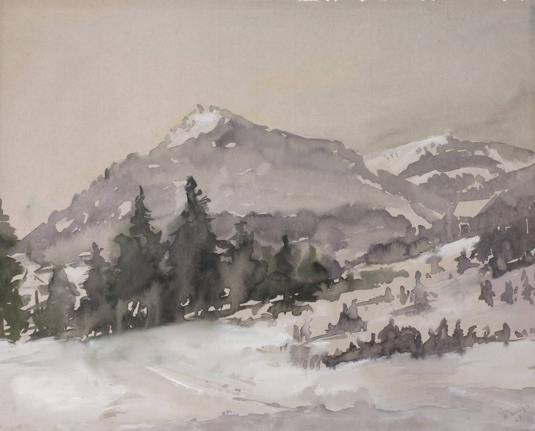 Adolf Sachs, Winter im Gebirge