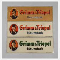 Drei Werbeschilder Grimm & Triepel111