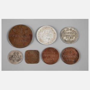 Konvolut Kleinmünzen Kupfer/Silber deutsche Länder