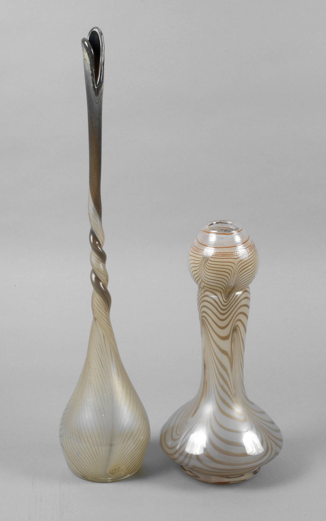 Erwin Eisch zwei Vasen Studioglas