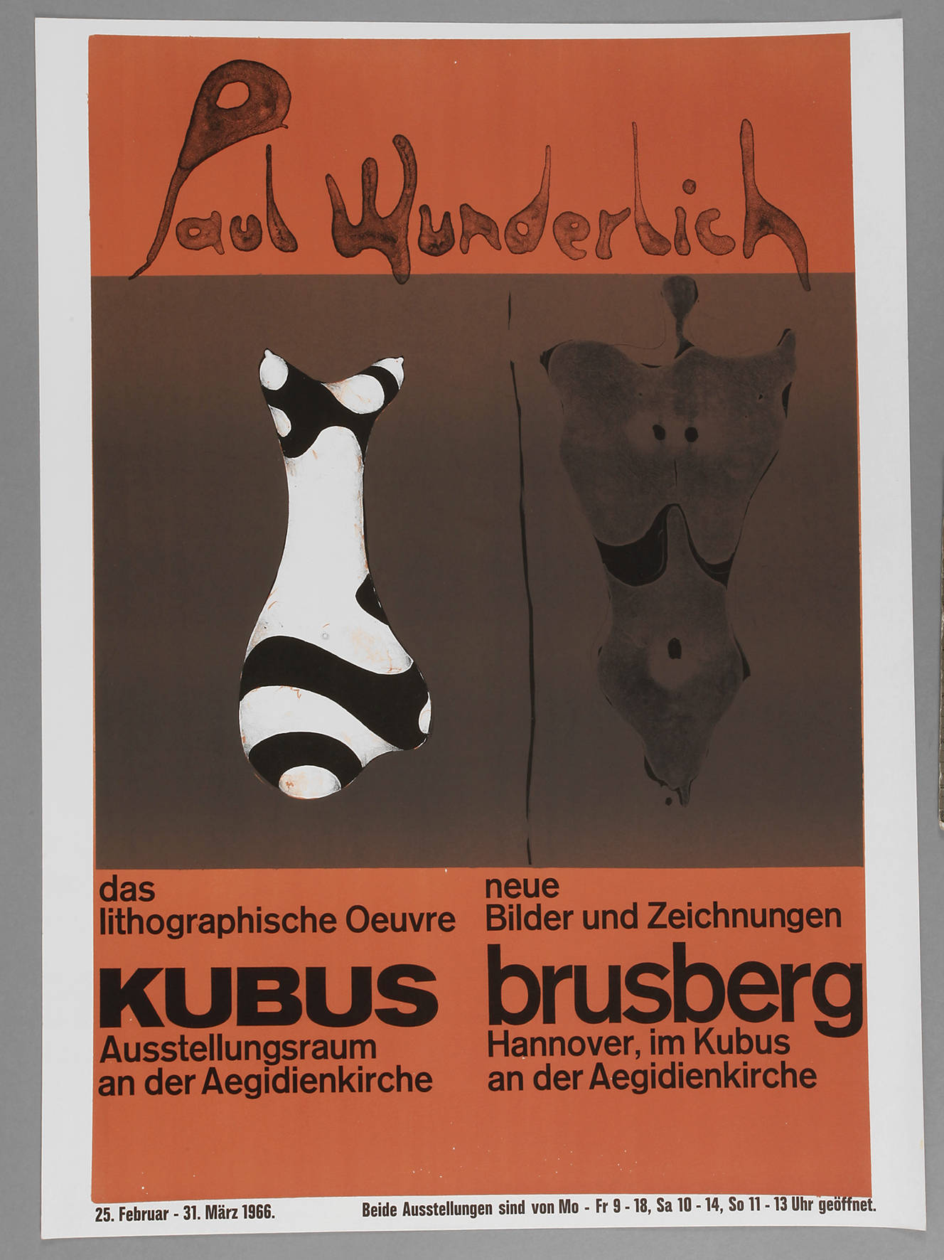 Prof. Paul Wunderlich, originalgrafisches Plakat