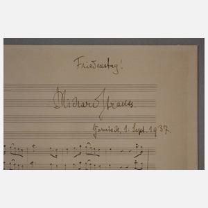 Autograph Partiturseite Richard Strauss
