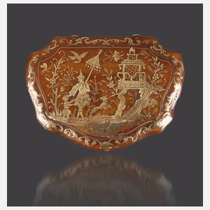 Feine Gold-Piqué-Tabatiere