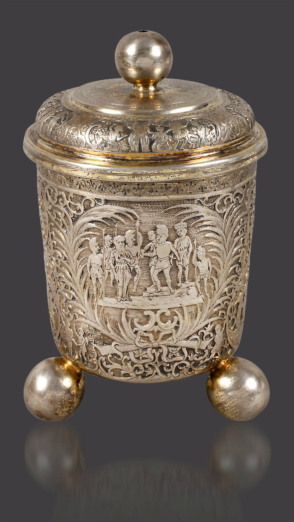 Prunkvoller Hamburger Deckelbecher