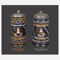 Paar seltene Dippoldiswalder Walzenkrüge111