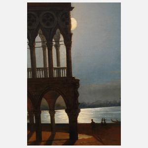 Piazza San Marco in Venedig im Mondlicht