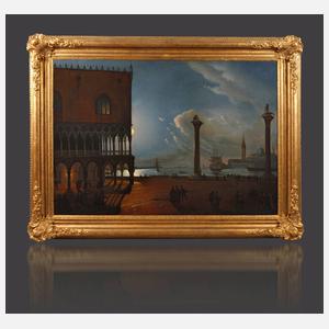 Piazza San Marco in Venedig im Mondlicht