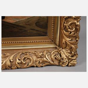 Prof. Ferdinand Brütt, "Alter Mann mit kleinem Jungen an einem Grabmal"