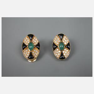 Schmuckset mit Diamanten und Farbsteinen