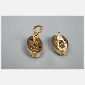 Schmuckset mit Diamanten und Farbsteinen