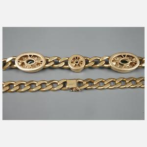 Schmuckset mit Diamanten und Farbsteinen