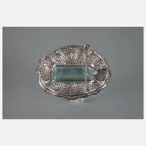 Brosche mit Aquamarin aus Santa Maria