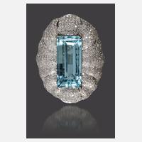 Brosche mit Aquamarin aus Santa Maria111