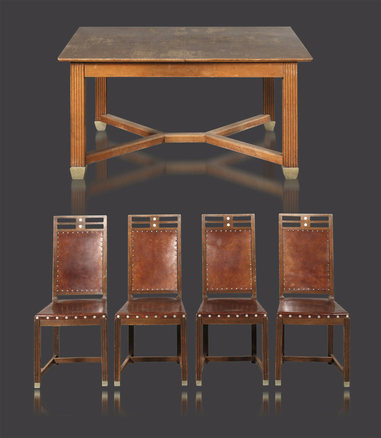 Tisch und vier Stühle Joseph Maria Olbrich