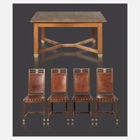 Tisch und vier Stühle Joseph Maria Olbrich111