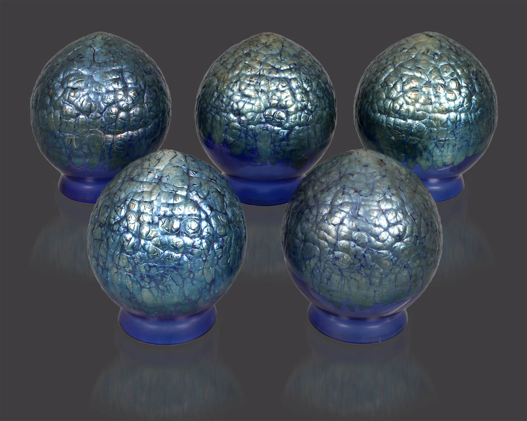 Lötz Wwe. fünf Lampenschirme Koloman Moser