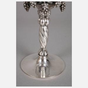 Georg Jensen Paar Traubenschalen Silber