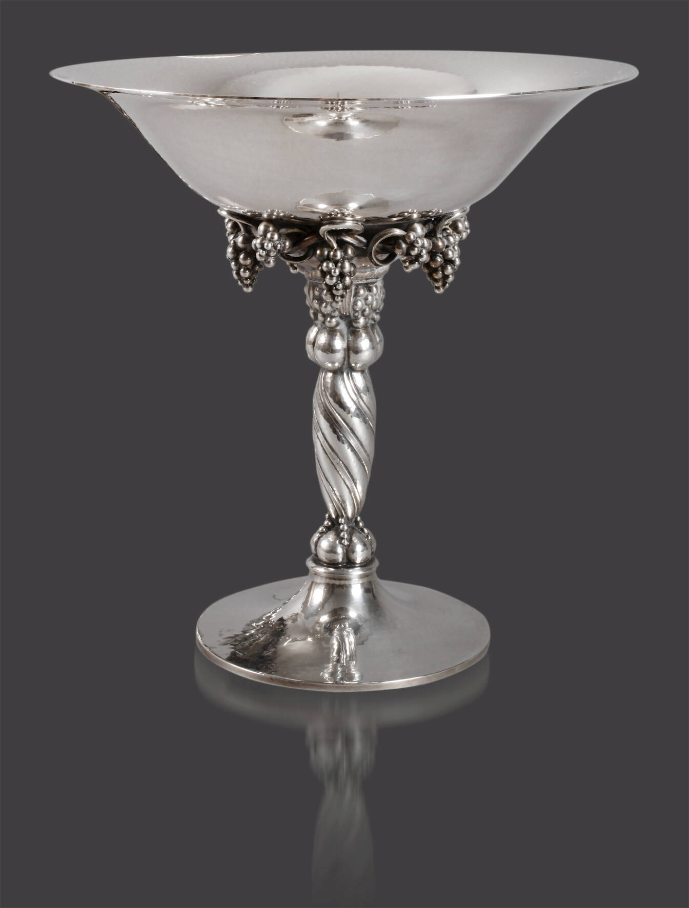 Georg Jensen Paar Traubenschalen Silber