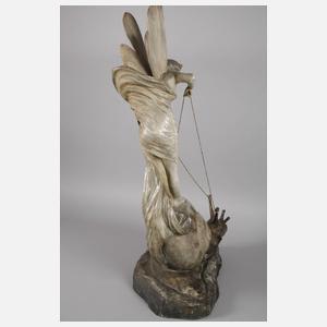 Goldscheider übergroße Figurenuhr "Weinbergschnecke"