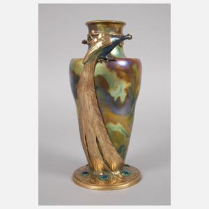 Friedrich Adler Vase mit Pfauen