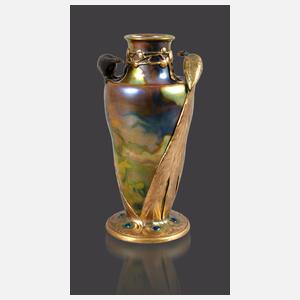 Friedrich Adler Vase mit Pfauen