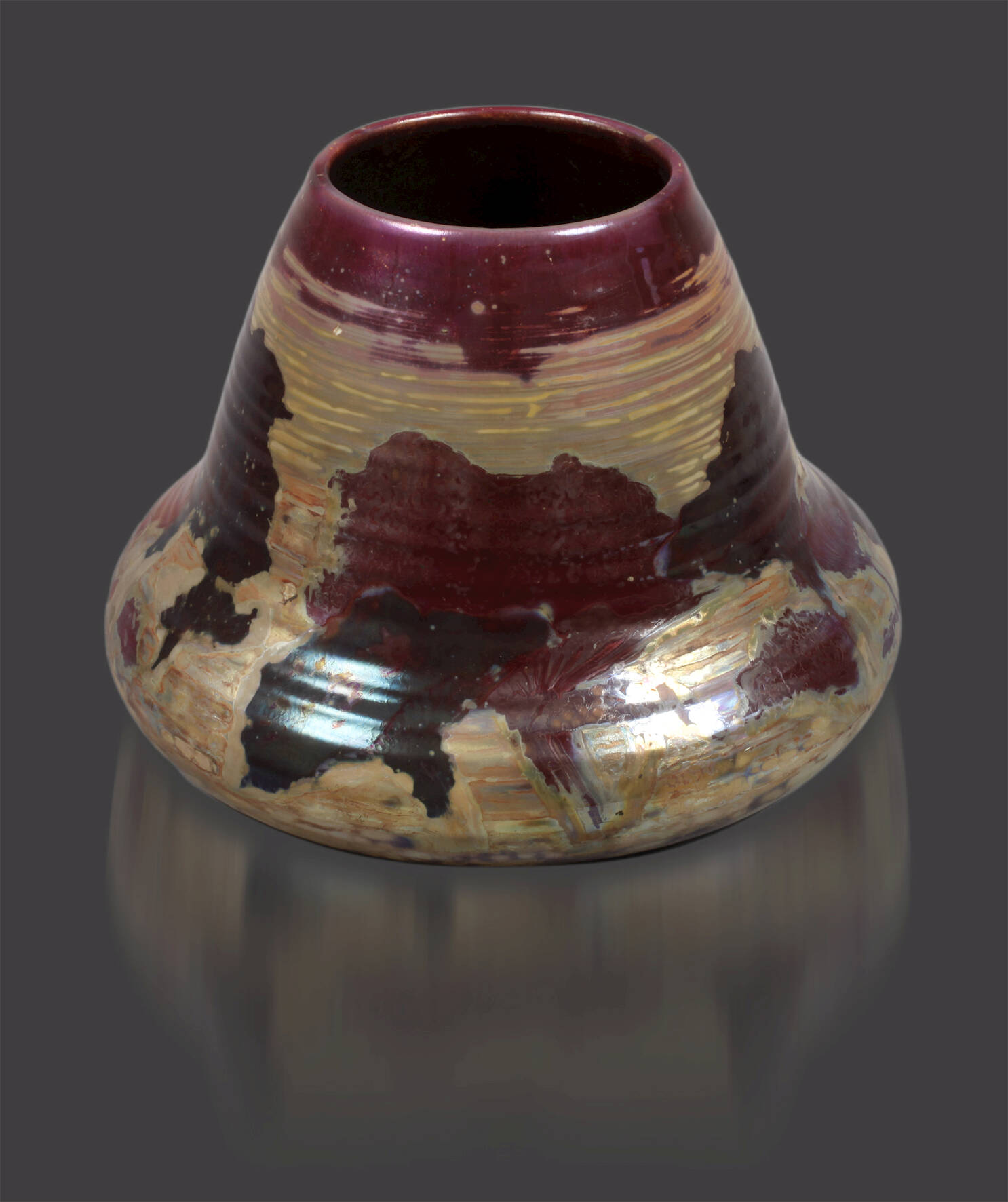 Clément Massier Vase Lüsterglasur