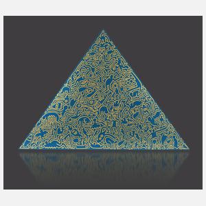 Keith Haring, “Pyramid”