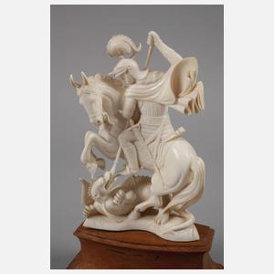 Feine Elfenbeinschnitzerei