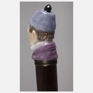 Spazierstock Porzellan