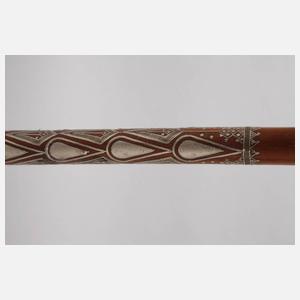 Spazierstock mit Silbereinlagen