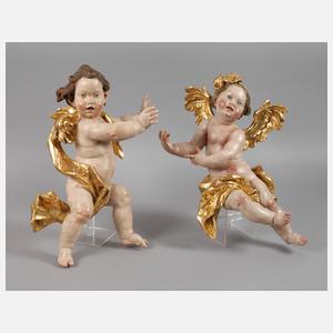 Paare barocke Schwebeengel