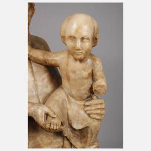 Große Specksteinschnitzerei Madonna