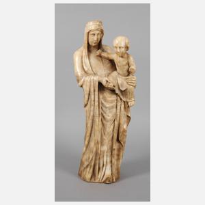 Große Specksteinschnitzerei Madonna