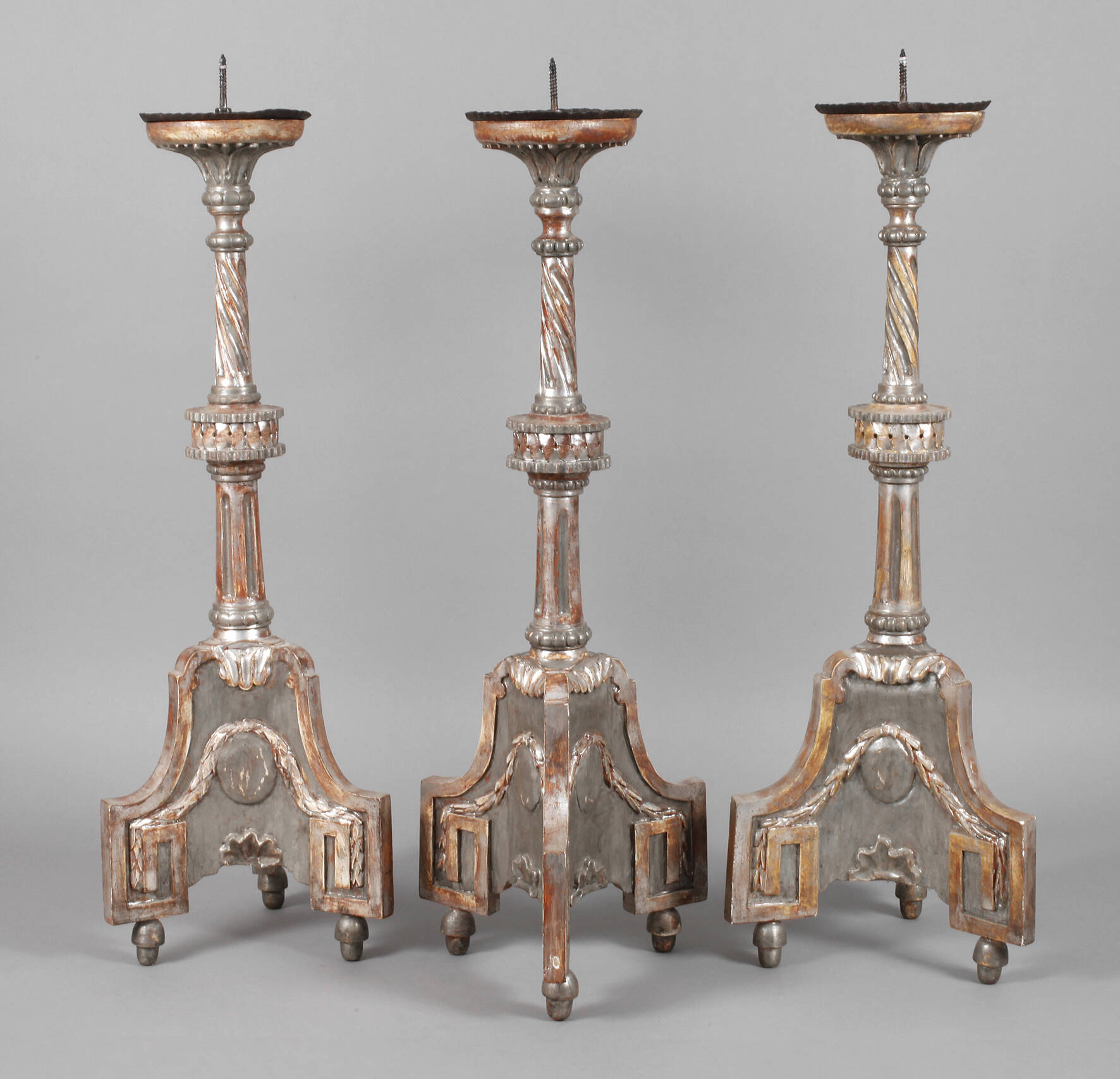 Drei barocke Altarleuchter